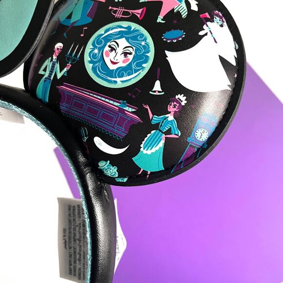 Disney Haunted Mansion EYES Ear Headband - Foolish Mortal Wallpaper Leota Hatbox - Picture 7 of 11